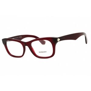 NWT Burberry 0BE2422 Transparent Bordeaux Rectangle 52mm Eyeglasses